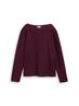 Soft-Touch Sweatshirt mit Knopf-Details dark red mélange