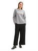 Soft-Touch Sweatshirt mit Knopf-Details medium silver grey melange