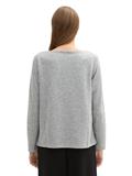 Soft-Touch Sweatshirt mit Knopf-Details medium silver grey melange