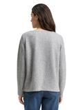 Soft-Touch Sweatshirt mit Knopf-Details medium silver grey melange