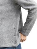 Soft-Touch Sweatshirt mit Knopf-Details medium silver grey melange