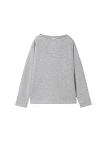 Soft-Touch Sweatshirt mit Knopf-Details medium silver grey melange