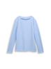 Soft-Touch Sweatshirt mit Knopf-Details mid blue melange