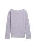 Soft-Touch Sweatshirt mit Knopf-Details soft lavender melange