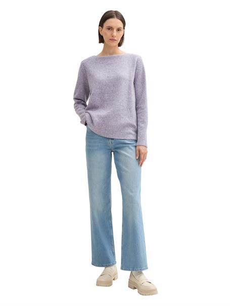 Soft-Touch Sweatshirt mit Knopf-Details soft lavender melange