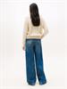 SOFT WOOL CABLE 1/2 ZIP LS SWT heather oatmilk