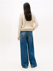 SOFT WOOL CABLE 1/2 ZIP LS SWT heather oatmilk