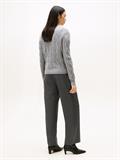SOFT WOOL CABLE C-NK LS CARDIGAN mid grey heather