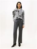 SOFT WOOL CABLE C-NK LS CARDIGAN mid grey heather