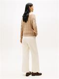 SOFT WOOL CABLE C-NK LS CARDIGAN safari canvas heather