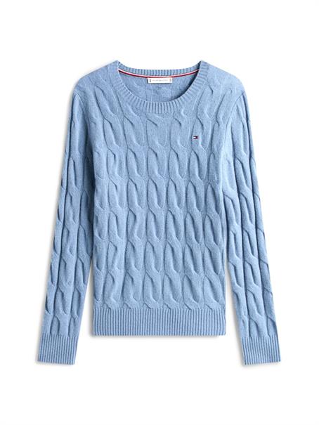 SOFT WOOL CABLE C-NK LS SWT brisk blue