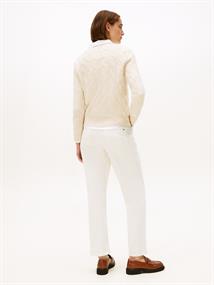 SOFT WOOL CABLE C-NK LS SWT heather oatmilk