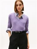 SOFT WOOL V-NK LS SWEATER lilac heather