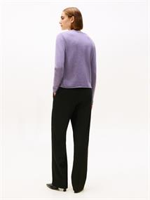 SOFT WOOL V-NK LS SWEATER lilac heather