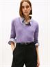 SOFT WOOL V-NK LS SWEATER lilac heather