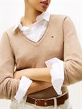 SOFT WOOL V-NK LS SWEATER safari canvas heather