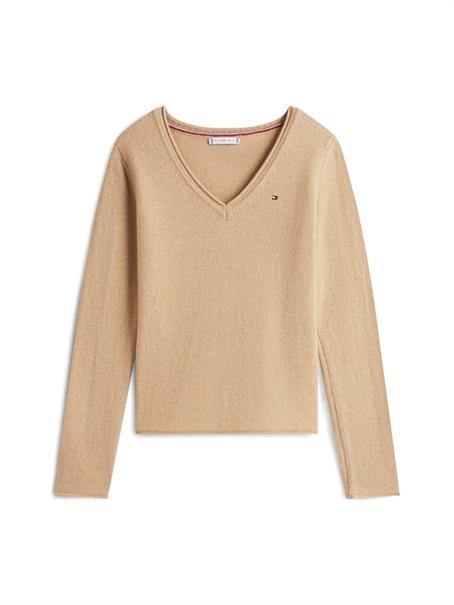SOFT WOOL V-NK LS SWEATER safari canvas heather