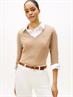 SOFT WOOL V-NK LS SWEATER safari canvas heather