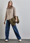 Softe Cord-Bluse driftwood beige
