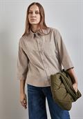 Softe Cord-Bluse driftwood beige