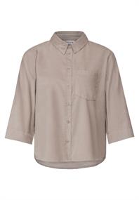 Softe Cord-Bluse driftwood beige
