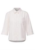 Softe Cord-Bluse lucid white