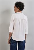 Softe Cord-Bluse lucid white