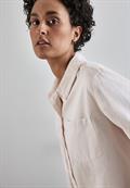 Softe Cord-Bluse lucid white