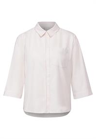 Softe Cord-Bluse lucid white