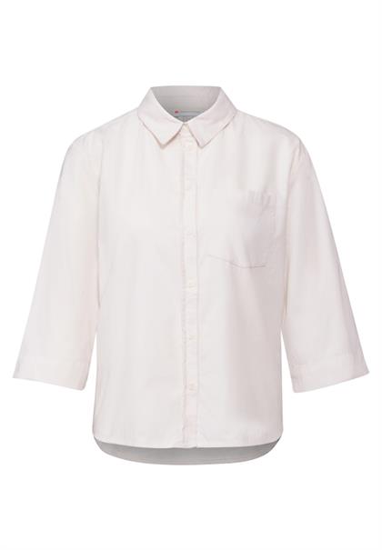 Softe Cord-Bluse lucid white