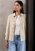 Softe Cord Hemdbluse morn beige