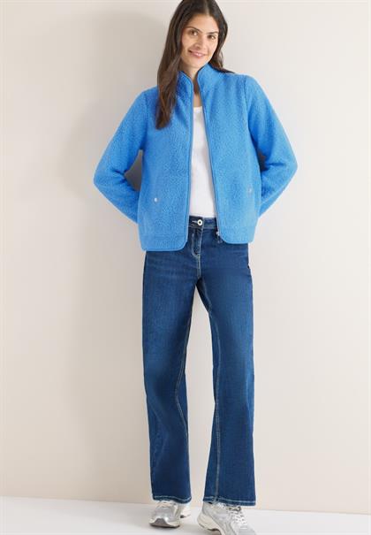 Softe Jacke mit Zipper fountain blue