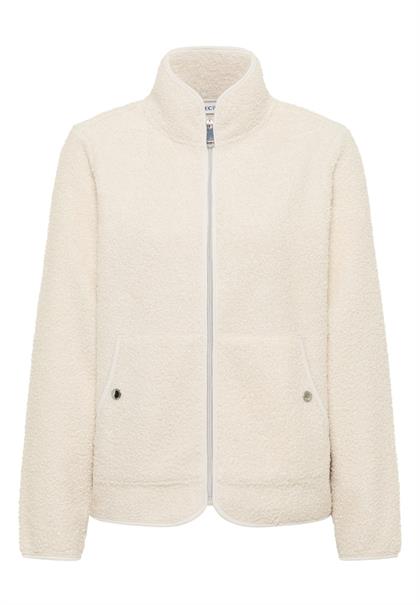 Softe Jacke mit Zipper teddy vanilla white