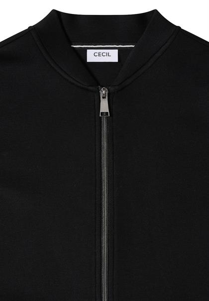 Softe Piquée Jacke black