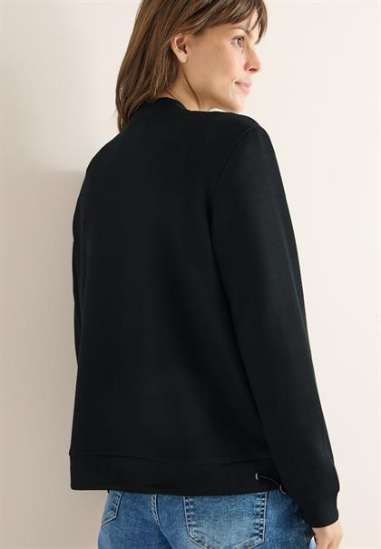 Softe Piquée Jacke black