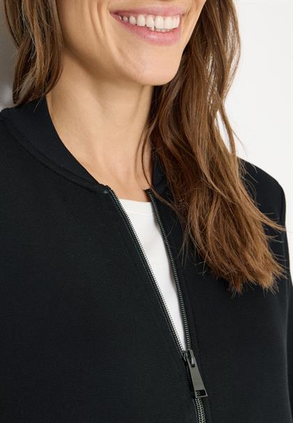Softe Piquée Jacke black