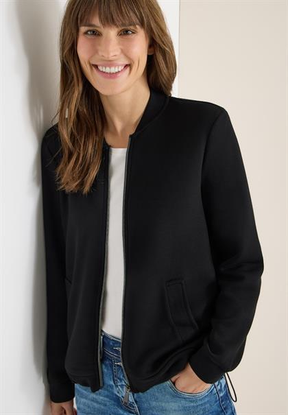 Softe Piquée Jacke black