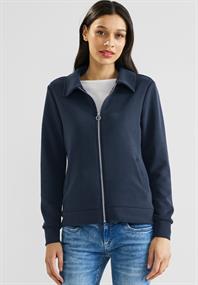 Softe Zipper Kurzjacke deep blue