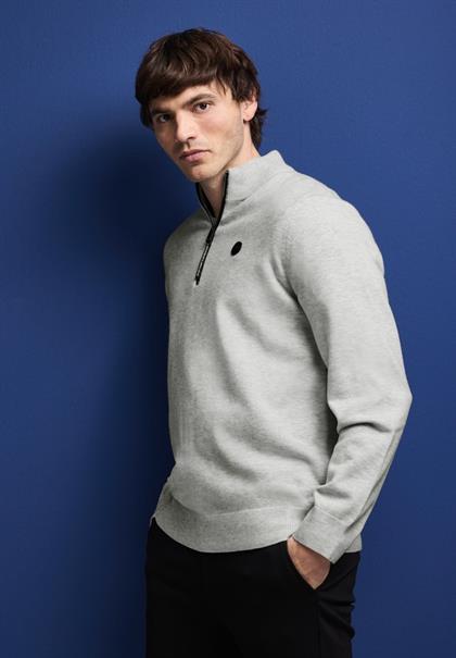 Softer Halfzip Pullover frost grey melange