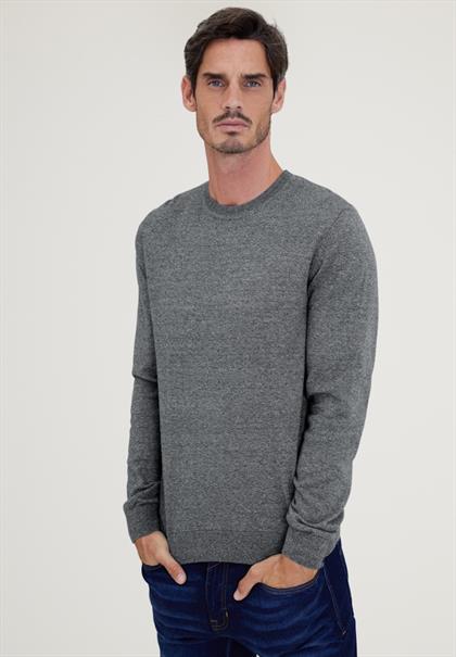 Softer Mouliné Pullover stone grey melange