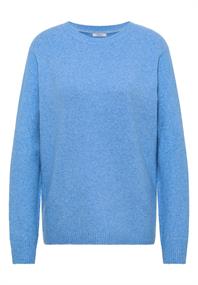 Softer Pullover in Unifarbe fountain blue melange