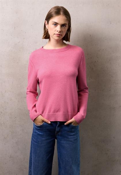 Softer Pullover mit Details candy pink mel.