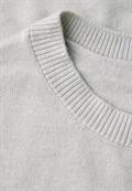 Softer Pullover mit Details heather grey mel.