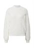 Softer Pullover mit Strickmuste weiß