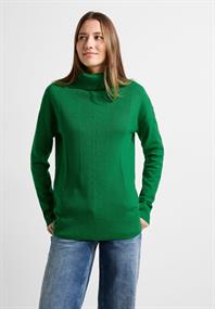 Softer Rollkragenpullover bright green melange