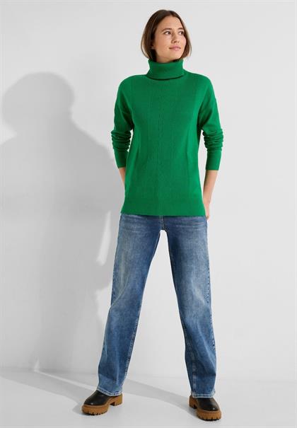 Softer Rollkragenpullover bright green melange