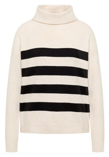 Softer Rollkragenpullover light greige melange