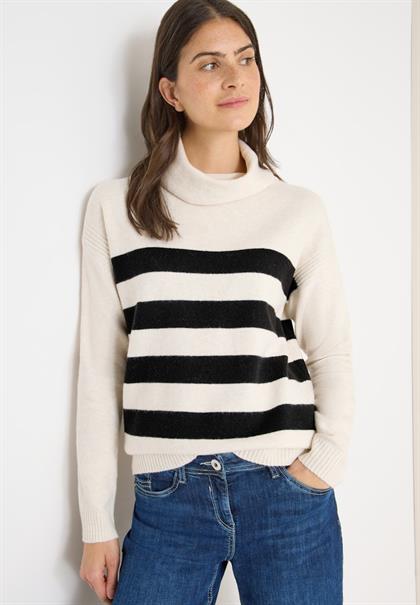 Softer Rollkragenpullover light greige melange