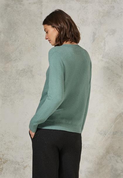 Softer Strukturpullover iced salvia green melange