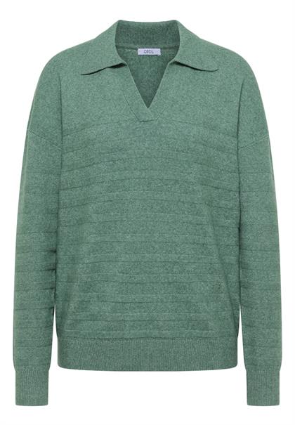 Softer Strukturpullover jewel green melange